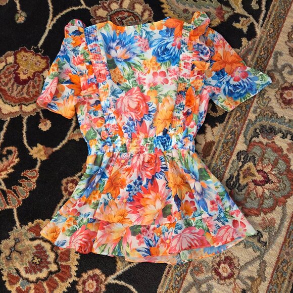 Hale Bob Janice Chiffon Top - Picture 2 of 5